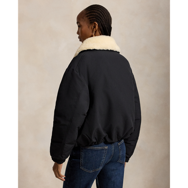 High-Pile-Collar Down Puffer Jacket