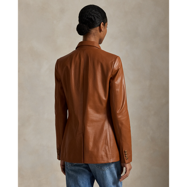 Saddle Leather Blazer Polo Ralph Lauren 5