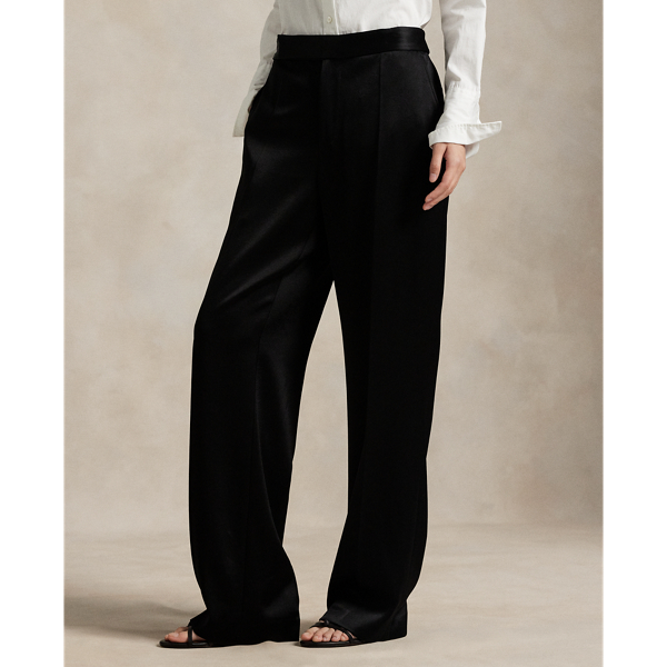 サテン リラックス ストレート パンツ | ラルフ ローレン公式