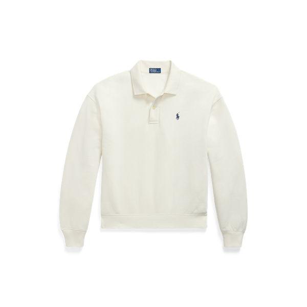 Polo-Collar Fleece Pullover