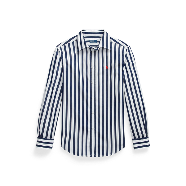 Chemise ray&eacute;e Classic Fit popeline coton