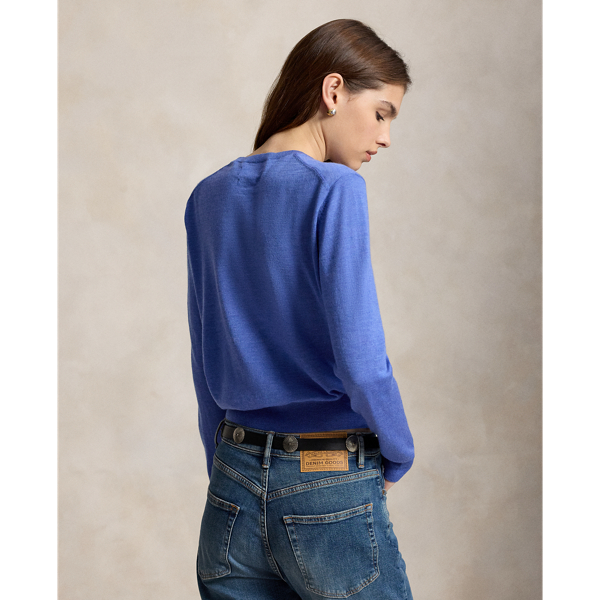 Polo Ralph Lauren 울 크루넥 스웨터 도크사이드 블루 헤더 5
