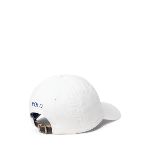 White Linen Ball Cap Polo Ralph Lauren 2