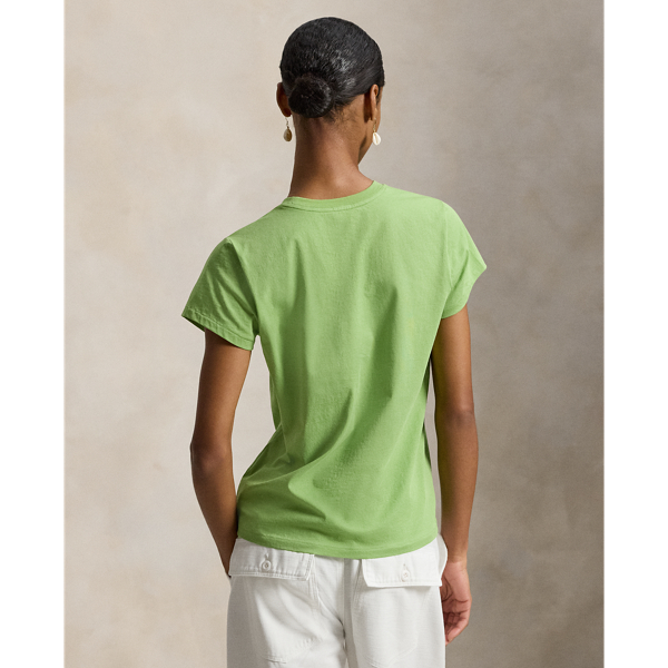 Parakeet Green Classic Fit Cotton Jersey Crewneck Tee Polo Ralph Lauren 5