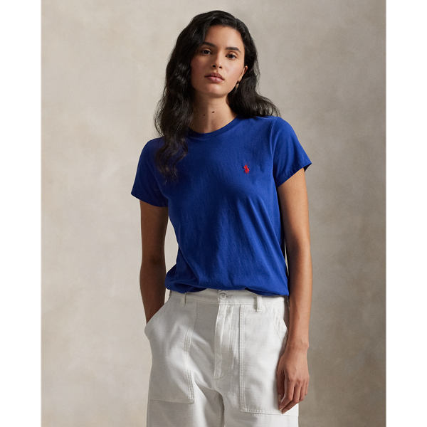 T-shirt col rond en coton Classic Fit