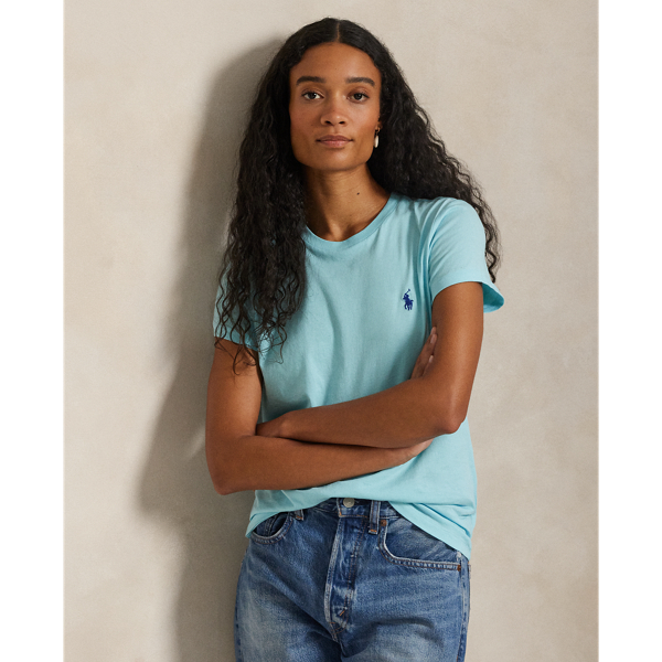 T-shirt col rond en coton Classic Fit
