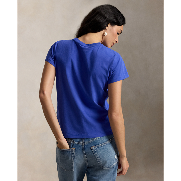 T-shirt col rond en coton Classic Fit Polo Ralph Lauren en Bleu Gala 5
