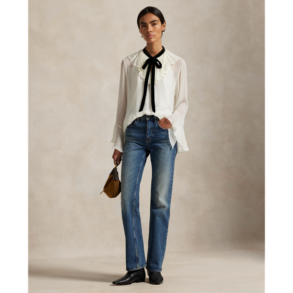 Tie-Neck Georgette Shirt