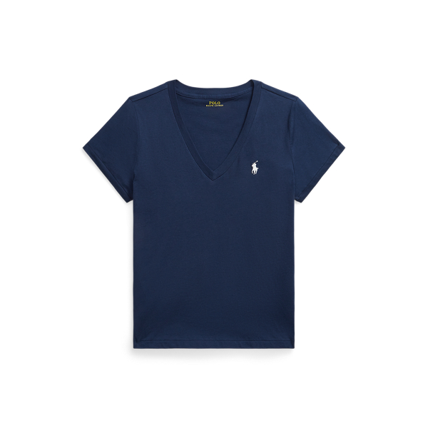 Camiseta de punto de algod&oacute;n Polo Ralph Lauren en Azul m. Newport/blanco PP 2