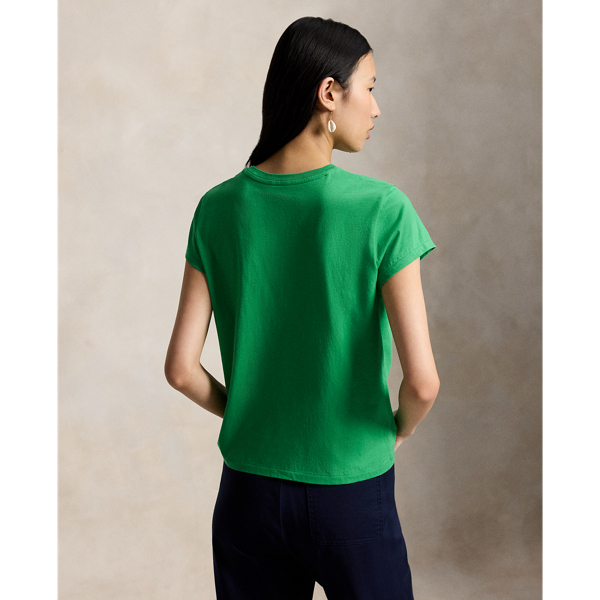 Bright Clover Cotton Jersey Crewneck T-Shirt Polo Ralph Lauren 4