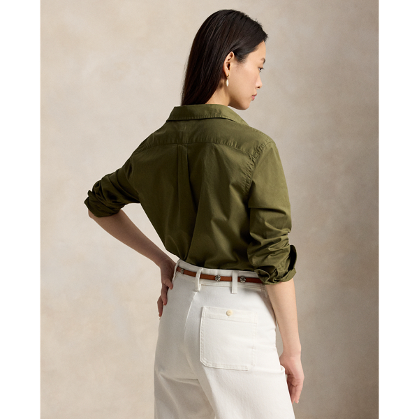 New Olive Classic Fit Cotton Twill Shirt Polo Ralph Lauren 4