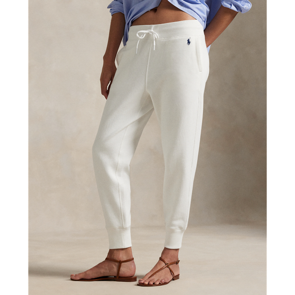 White Fleece Drawstring Tracksuit Bottoms Polo Ralph Lauren 3