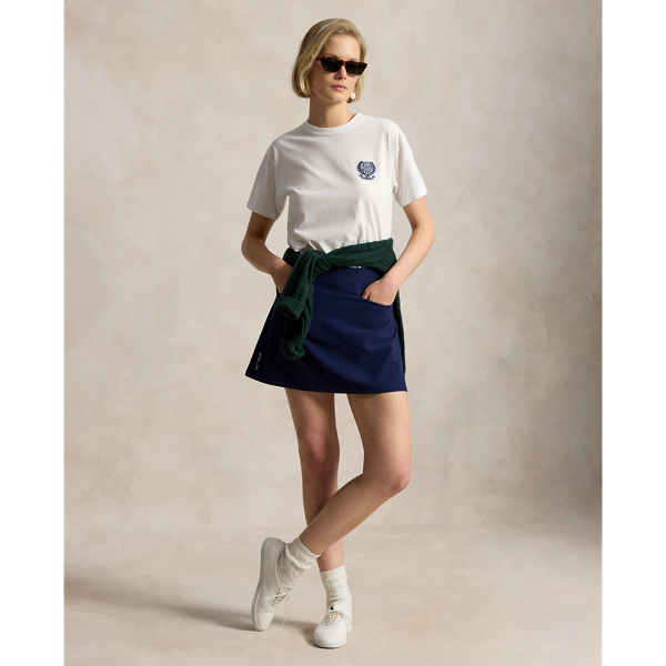 White Wimbledon Classic Fit Cotton Tee Polo Ralph Lauren 3