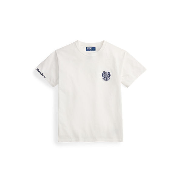 White Wimbledon Classic Fit Cotton Tee Polo Ralph Lauren 2