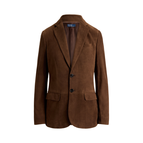 Single-Breasted Suede Blazer