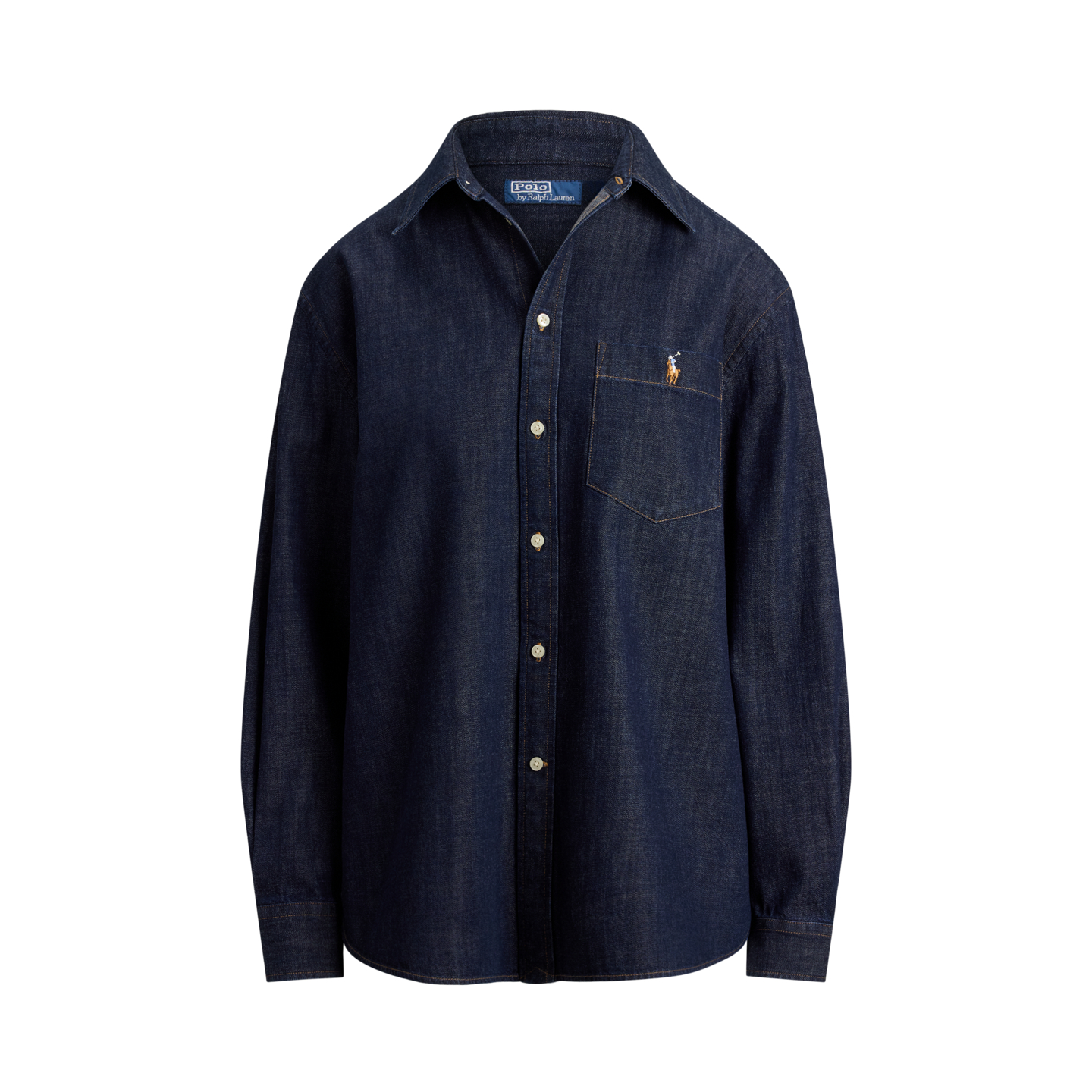 Женская рубашка Ralph Lauren The Big Denim, цвет: Варёный — фото 5