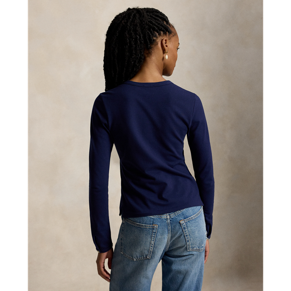 Newport Navy Stretch-Cotton Crewneck Cardigan Polo Ralph Lauren 4