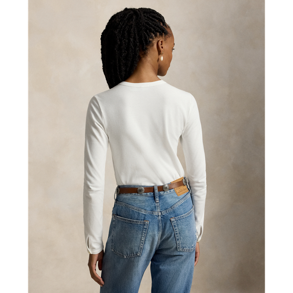 Strickjacke aus Baumwollstretch Polo Ralph Lauren in Wei&szlig; 4