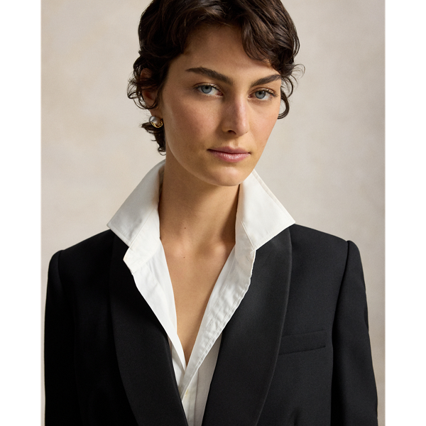 Single-Breasted Wool Tuxedo Jacket