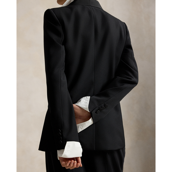 Single-Breasted Wool Tuxedo Jacket