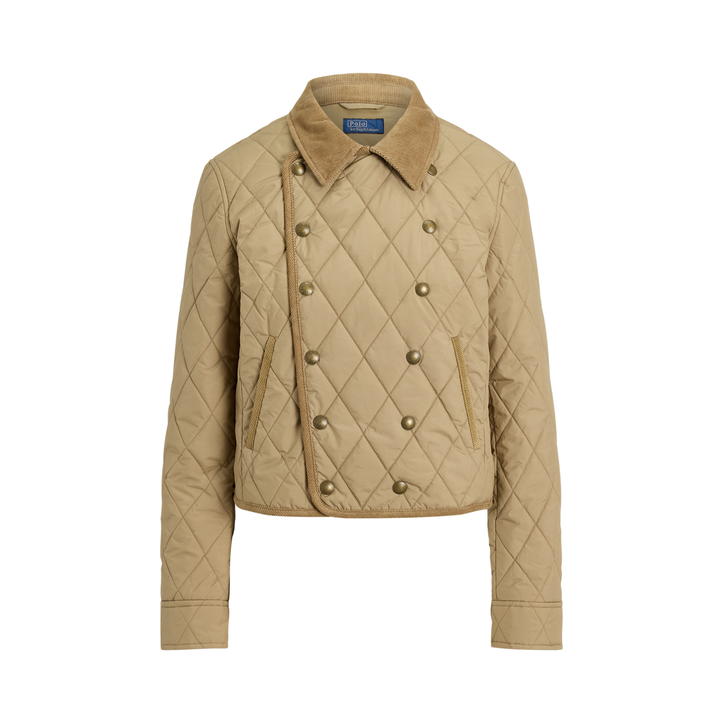 Женская куртка Ralph Lauren Double-Breasted Quilted, цвет: Пустынный хаки — фото 5