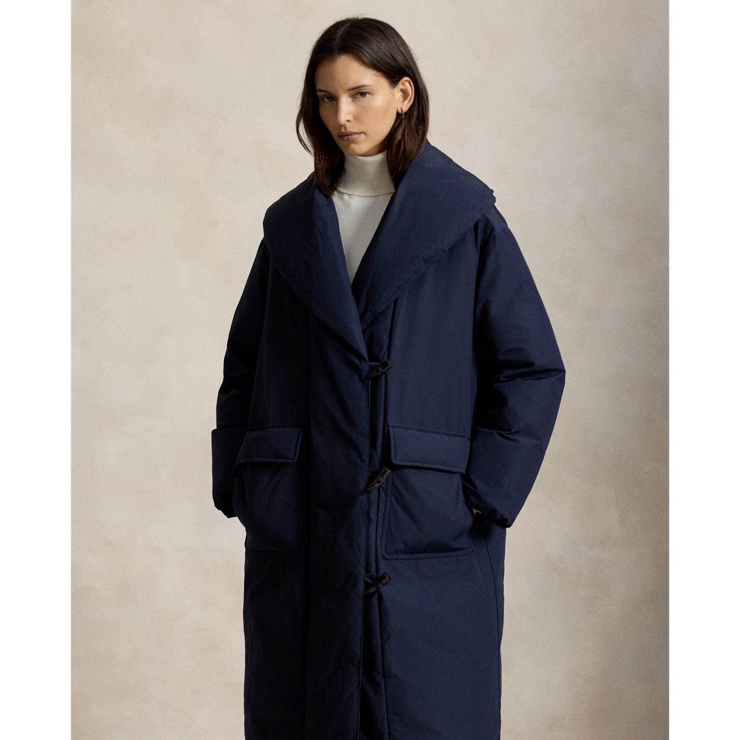 Женская куртка Ralph Lauren Down Puffer Toggle, цвет: Тёмно-синий — фото 1