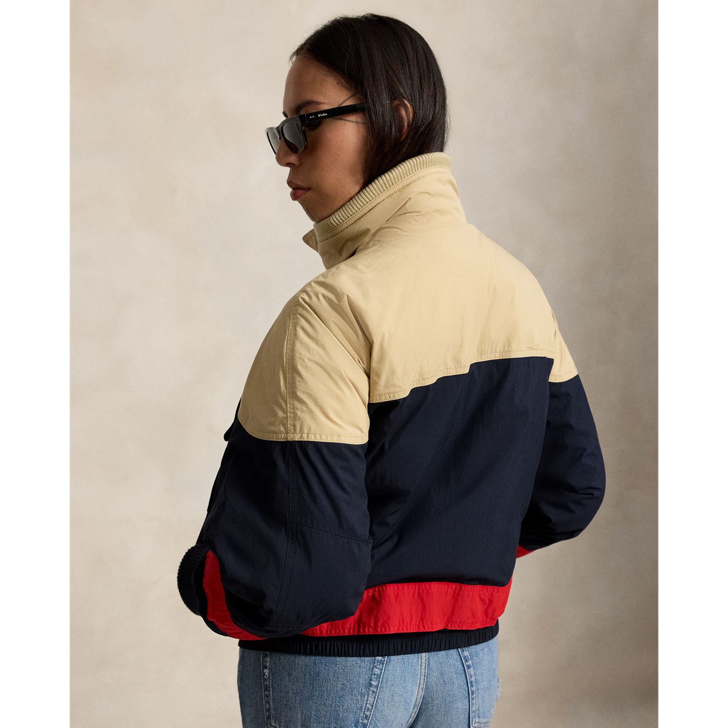 Женская куртка Polo Ralph Lauren Color-Blocked Ski Puffer, цвет: Тёмно-синий разноцветный — фото 2