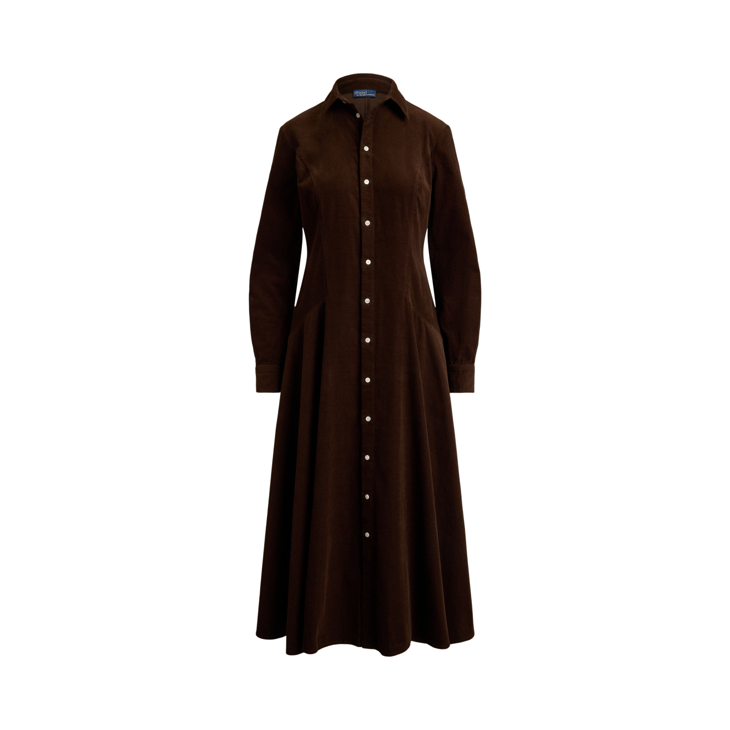 Женское платье Ralph Lauren Corduroy A-Line Shirtdress, цвет: Тёмный коричневый — фото 4