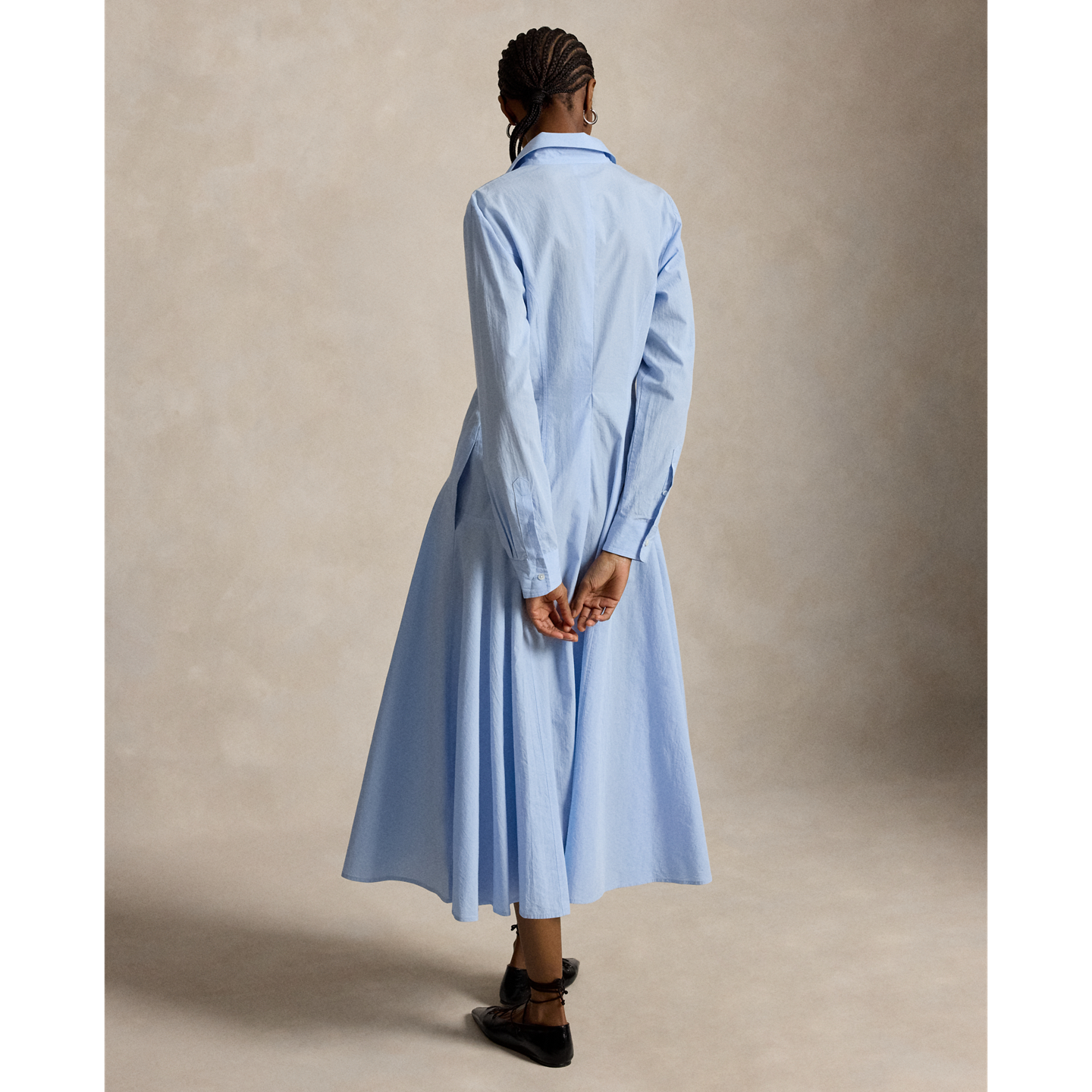 Женское платье Ralph Lauren Cotton Paneled Shirtdress, цвет: Синий — фото 2