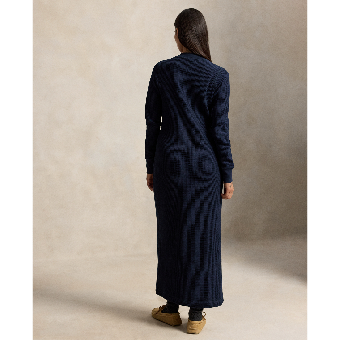 Женское платье Ralph Lauren Waffle-Knit Cotton, цвет: Тёмно-синий — фото 2