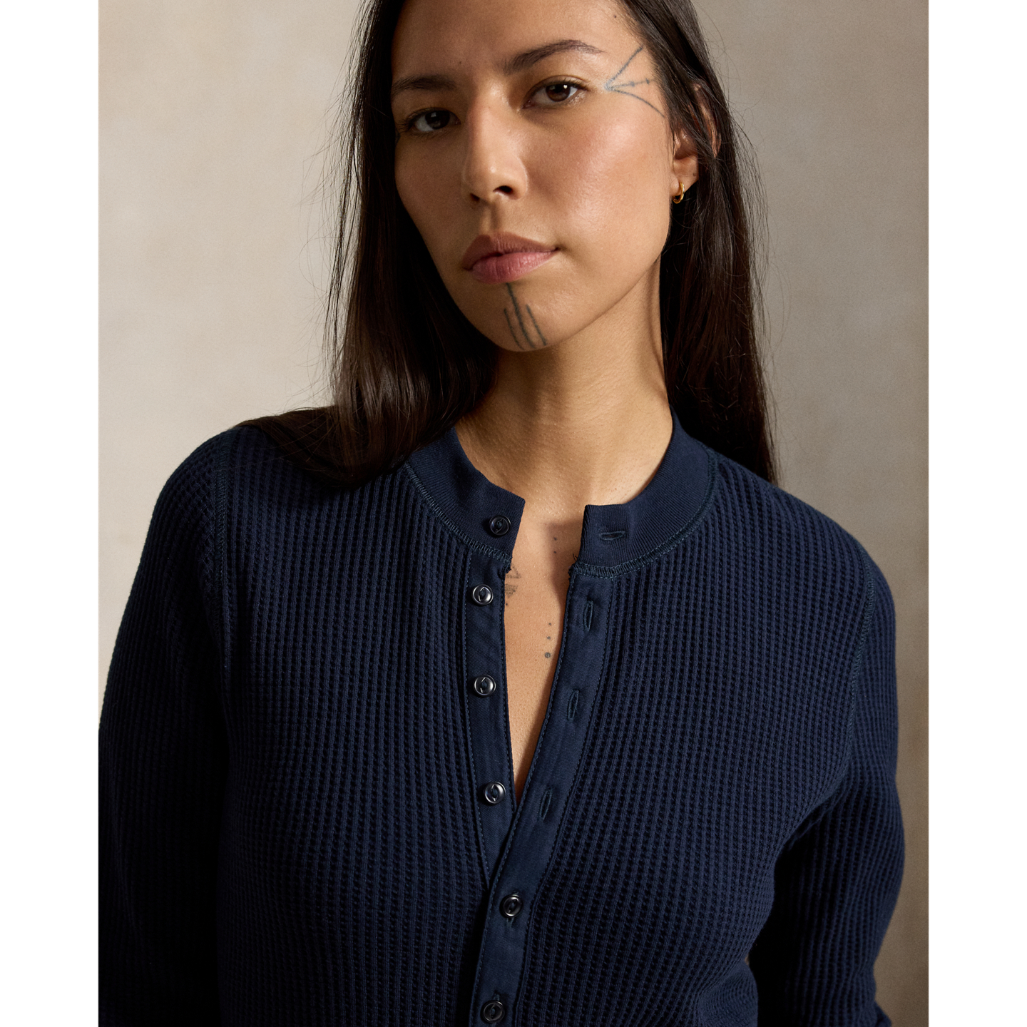 Женское платье Ralph Lauren Waffle-Knit Cotton, цвет: Тёмно-синий — фото 3