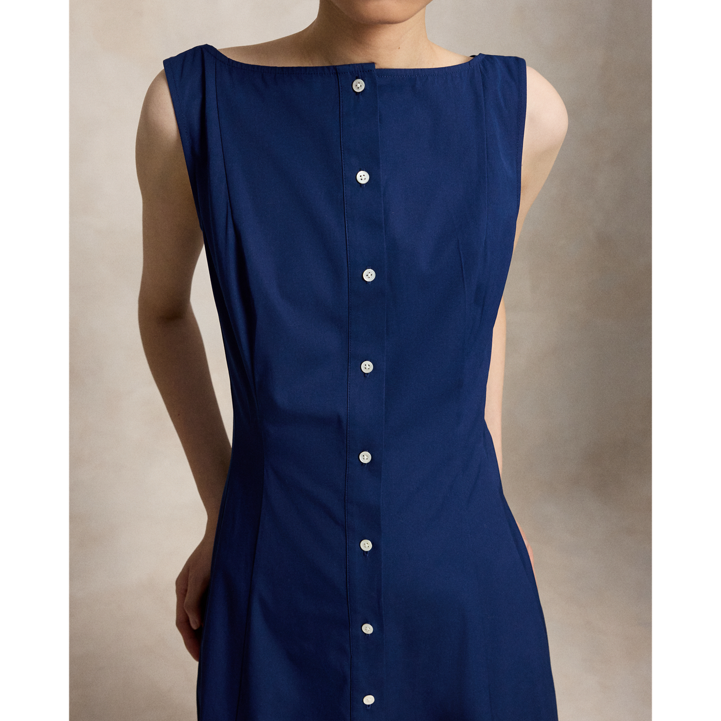 Женское платье Ralph Lauren Paneled Cotton, цвет: Королевский синий — фото 3