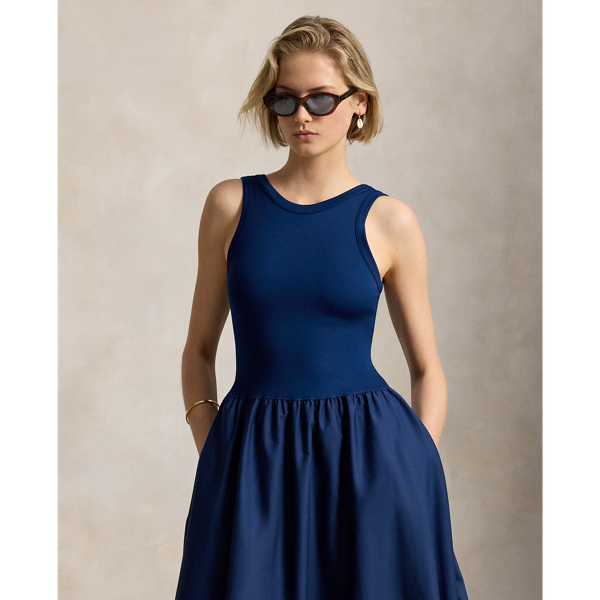 Vestido sem mangas com corpete em Ponte Polo Ralph Lauren em East Side Royal 2