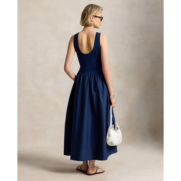 Vestido sem mangas com corpete em Ponte Polo Ralph Lauren em East Side Royal 3