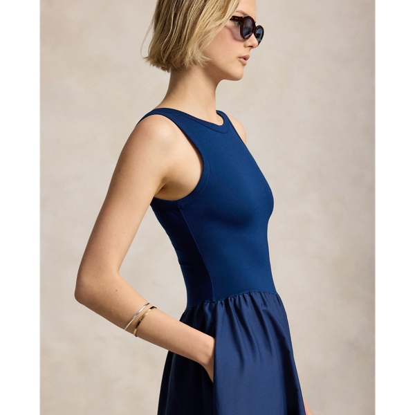 Vestido sem mangas com corpete em Ponte Polo Ralph Lauren em East Side Royal 4