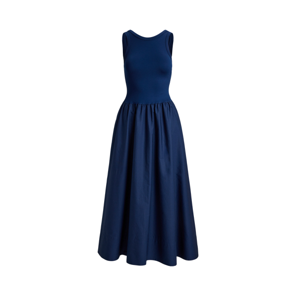 Ponte-Bodice Sleeveless Dress