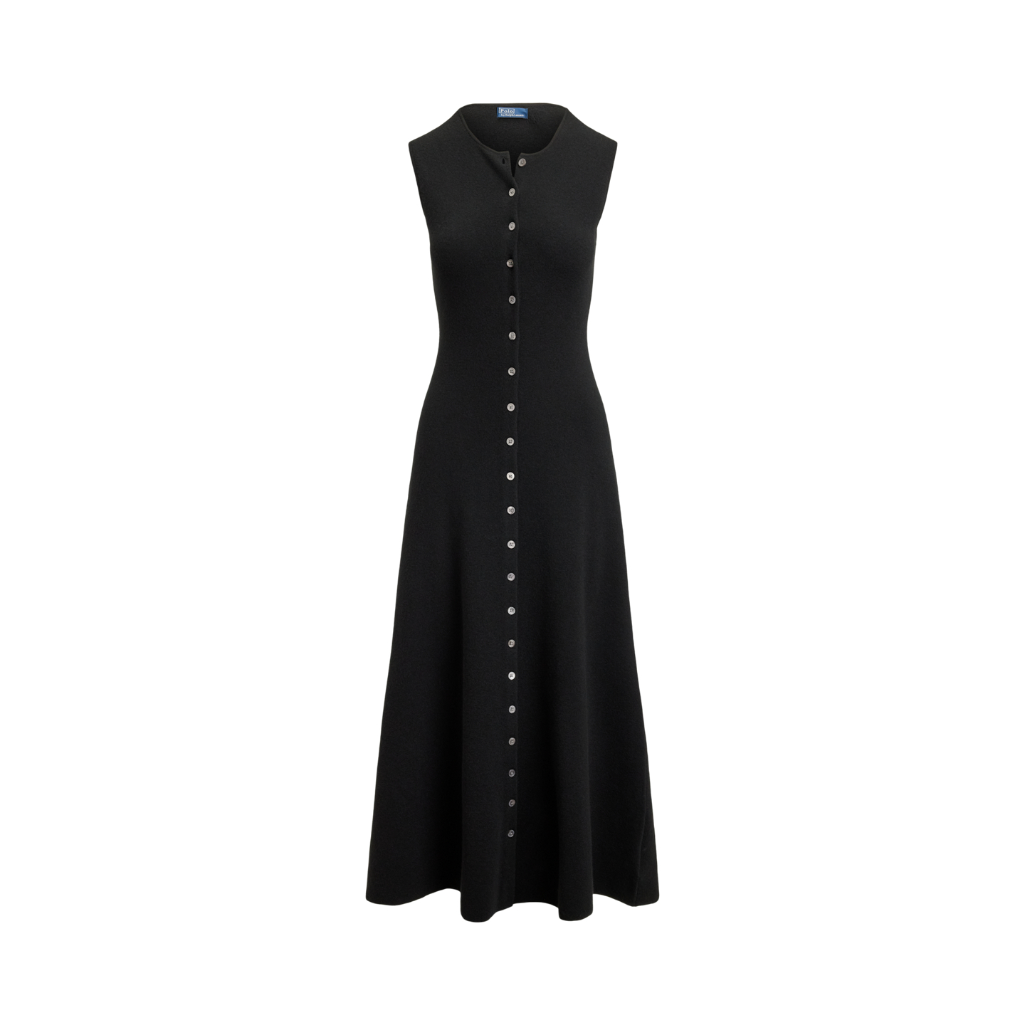 Женское платье Ralph Lauren Buttoned Wool-Blend Sleeveless, цвет: Чёрный — фото 4
