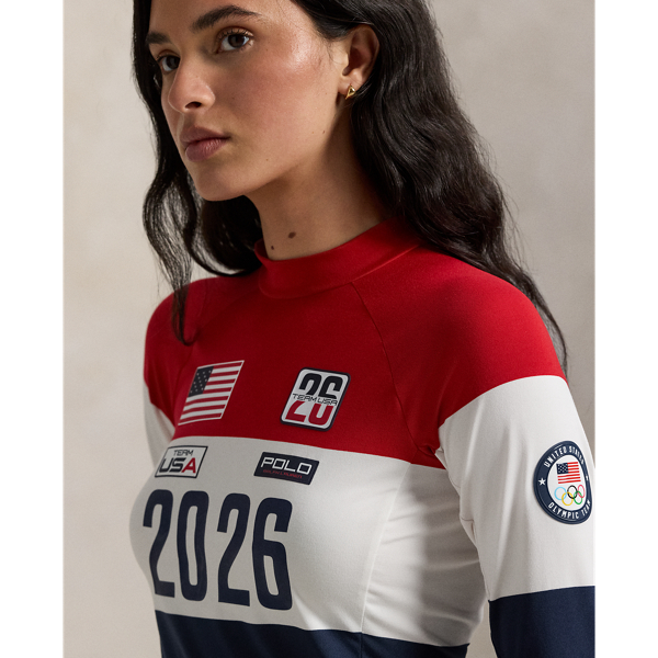 Team USA Stretch Jersey Mockneck