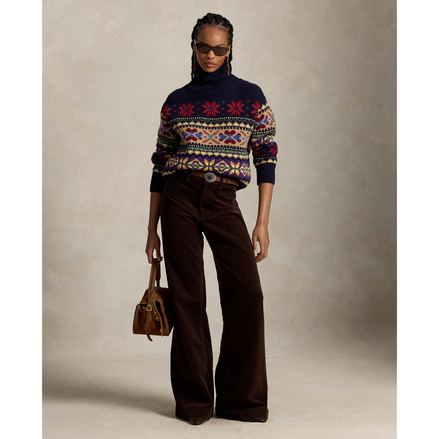 Женские брюки Ralph Lauren Beaton Corduroy, цвет: Коричневый — фото 4