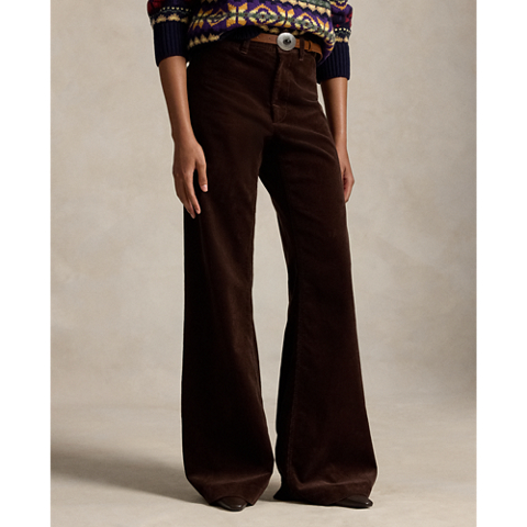 Женские брюки Ralph Lauren Beaton Corduroy, цвет: Коричневый