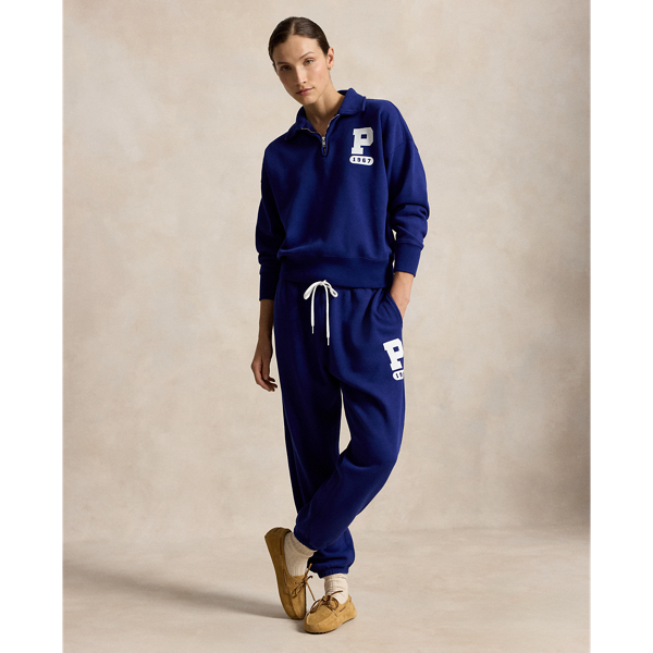 &ldquo;P&rdquo; Logo Slub Fleece Sweatpant