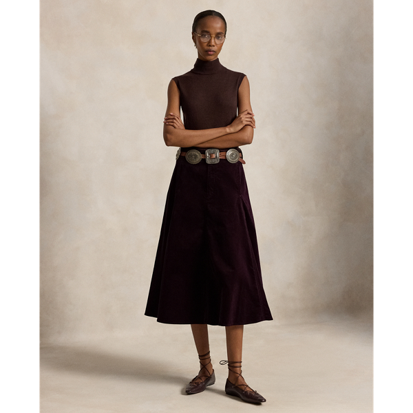 Skirt Midi Korduroi Bentuk A