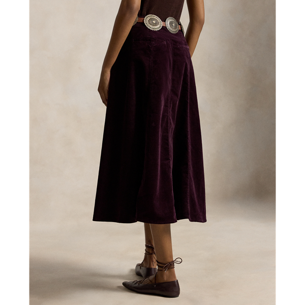 Skirt Midi Korduroi Bentuk A