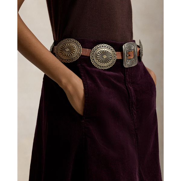 Skirt Midi Korduroi Bentuk A