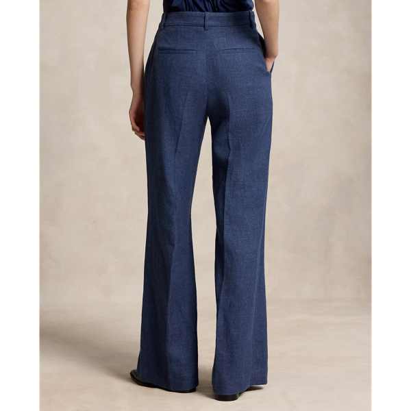 Pantalon Beaton en lin et coton Polo Ralph Lauren en M&eacute;lange bleu 5