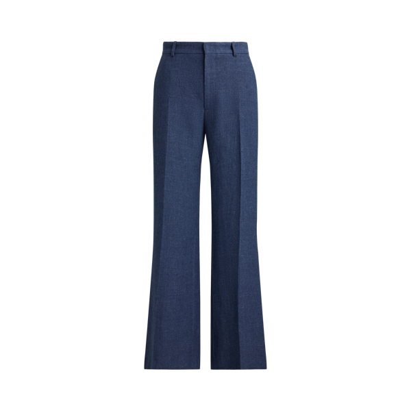 Pantalon Beaton en lin et coton Polo Ralph Lauren en M&eacute;lange bleu 2