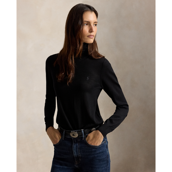 Rollkragenpullover aus Wolle Polo Ralph Lauren in Polo-Schwarz 1