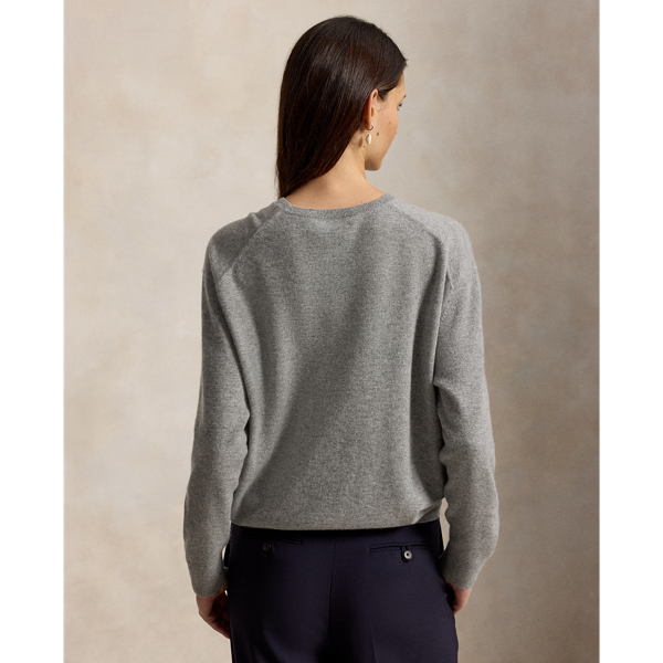 Outpost Gray Hthr Cashmere Crewneck Sweater Polo Ralph Lauren 5