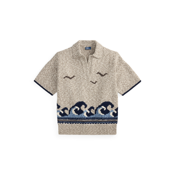 Polo Ralph Lauren ウェーブモチーフ ウールブレンド セーター ナチュラル/クリーム マルチ 2