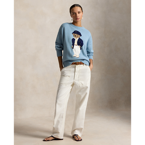 Ralph Lauren Polo Bear Oversize Cotton Sweater